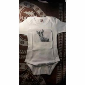 Body bébé chamois | Atelier Montagn'Art | dessin au crayon graphite | Claudine Rime