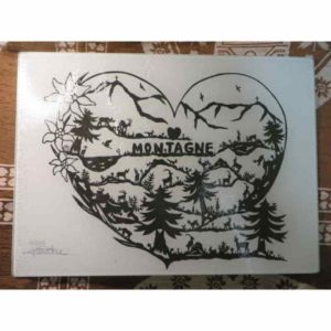 planche découpage montagne - Atelier Montagn'Art | dessin au crayon graphite | Claudine Rime