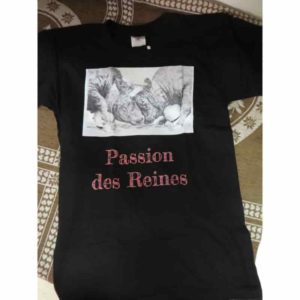 t-shirt passion des reines | Atelier Montagn'Art | dessin au crayon graphite | Claudine Rime