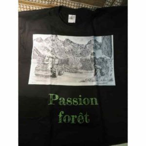 t-shirt passion forêt | Atelier Montagn'Art | dessin au crayon graphite | Claudine Rime