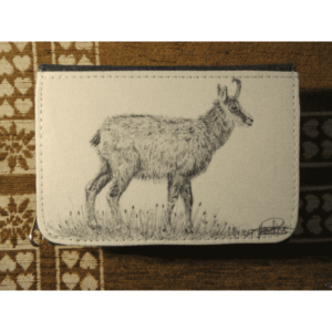 portemonnaie mâle chamois | Atelier Montagn'Art | dessin au crayon graphite | Claudine Rime