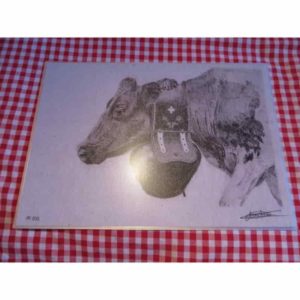 set vache Orchidée | Atelier Montagn'Art | dessin au crayon graphite | Claudine Rime
