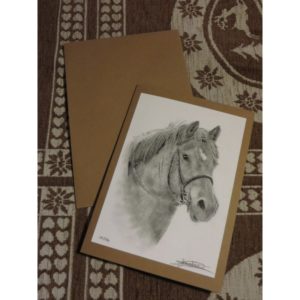 carte cheval | Atelier Montagn'Art | dessin au crayon graphite | Claudine Rime
