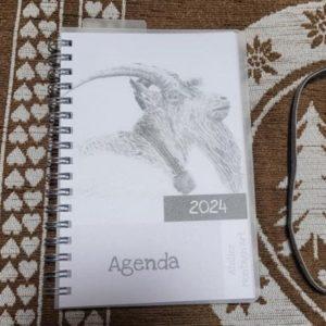 Petit agenda 2024 - Atelier Montagn'Art - dessin au crayon graphite - Claudine Rime